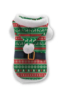 Plenty gifts Kerst hondenjas gestreept print rood groen