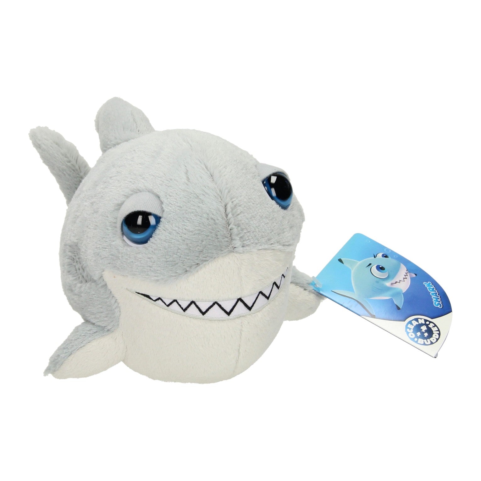 Knuffel big head pluche haai, 18cm