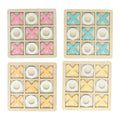 Houten boter, kaas en eieren spel - 14x14cm