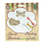 Borduursetje hout - incl. 3 kleuren garen en naald