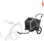 Trixie - hondenfietskar - grijs salie - 80x98x103 cm