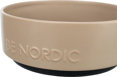 Trixie - be nordic voerbak hond keramiek/ rubber taupe