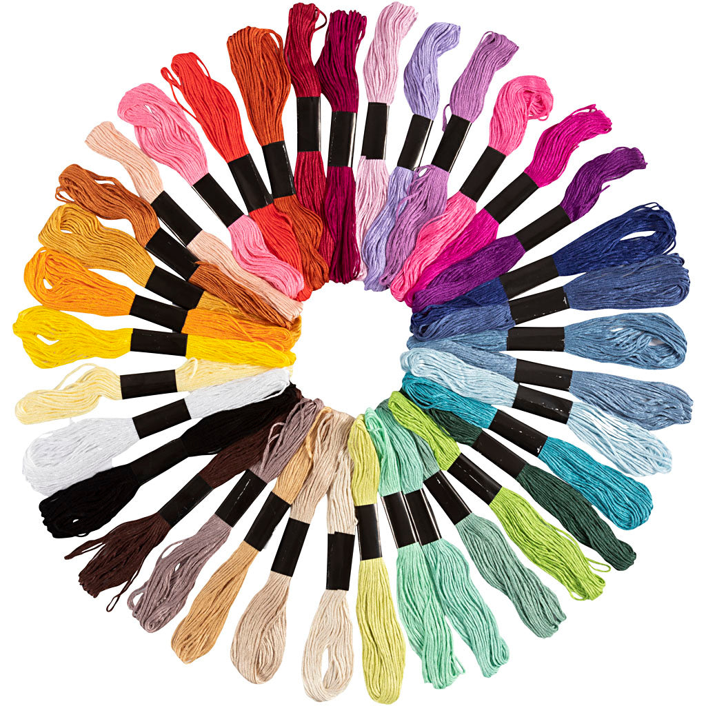 Creativ Company - Creativ Company Https://www.cchobby.nl/borduurgaren-dikte-1-mm-diverse-kleuren-42x8-m-1-doos