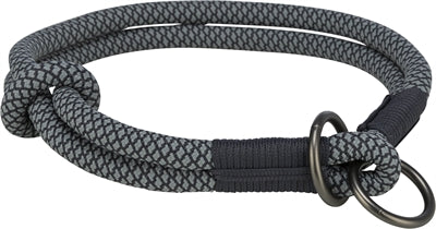 Trixie - halsband hond soft half-slip zwart / grijs