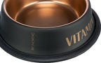 Trixie - be nordic voer / waterbak rvs / rubber zwart / brons