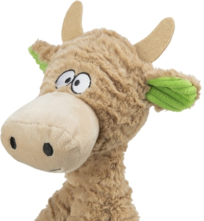 Trixie - hondenspeelgoed koe pluche touw