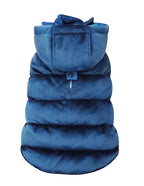 Croci Manteau pour chien doublé velours bleu