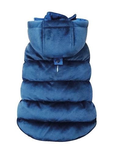 Croci Manteau pour chien doublé velours bleu