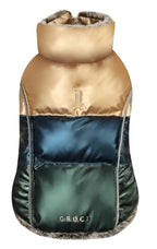 Hondenjas rhapsody metallic gevoerd goud blauw groen