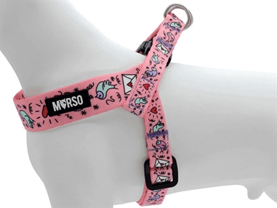 Morso - Morso mini hondentuig verstelbaar gerecycled sweet tweet roze