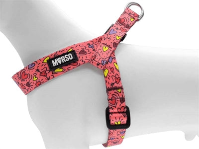 Morso - Morso mini hondentuig verstelbaar gerecycled pink think roze