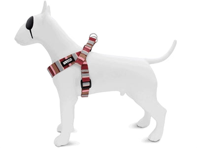 Morso - Morso mini hondentuig verstelbaar gerecycled skyline rood / roze