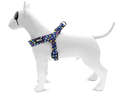 Morso - Morso mini hondentuig verstelbaar gerecycled color invaders paars