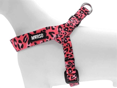 Morso - Morso mini hondentuig verstelbaar gerecycled bubble leo roze