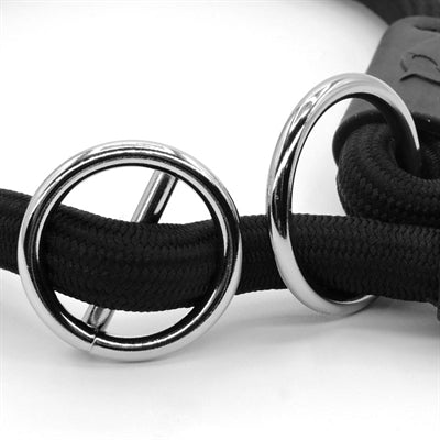 Morso - Morso half slip halsband hond soft rope gerecycled black zwart