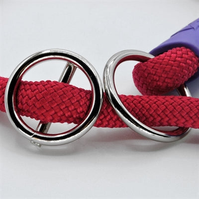 Morso - Morso half slip halsband hond regular rope gerecycled red velvet rood