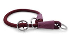 Morso - Morso half slip halsband hond soft rope gerecycled plum paars