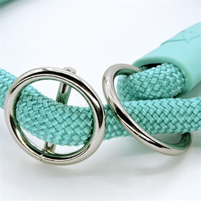 Morso - Morso half slip halsband hond regular rope gerecycled aquamarine blauw