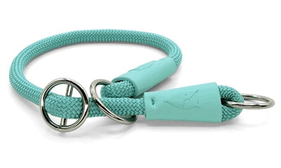 Morso - Morso half slip halsband hond regular rope gerecycled aquamarine blauw