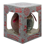 Plenty gifts Kerstbal frosted grijze kat rood