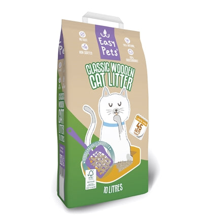 Easypets - biodegradable classic houtkorrels kattenbakvulling
