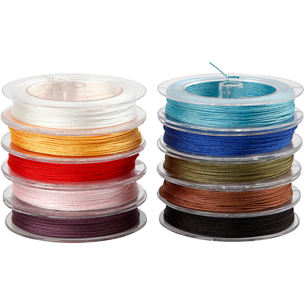 Creativ Company - Creativ Company Https://www.cchobby.nl/polyester-koord-dikte-1-mm-diverse-kleuren-10x50-m-1-doos