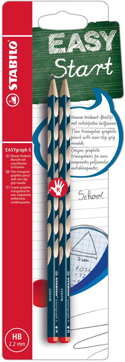 STABILO - STABILO easygraph s hb rechtshandige grafietpotloden petrol - 2st.