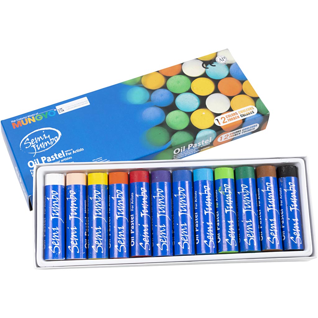 Creativ Company - Creativ Company Https://www.cchobby.nl/mungyo-maxi-oliepastel-dikte-17-mm-diverse-kleuren-12-stuk-1-doos