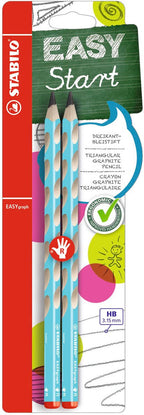 Stabilo easygraph hb rechtshandige grafietpotloden licht blauw - 2st.