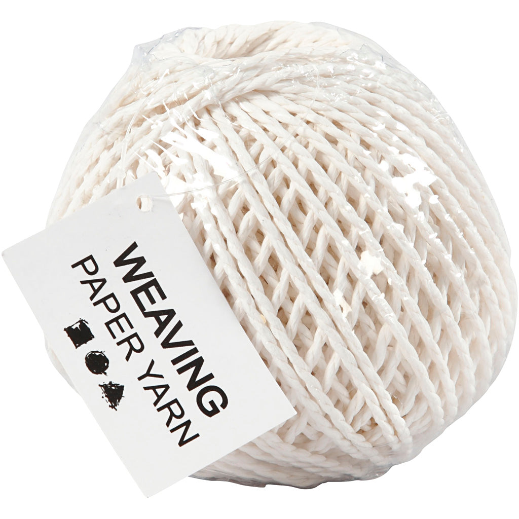 Creativ Company - Creativ Company Https://www.cchobby.nl/papier-garen-dikte-2-5-3-mm-wit-150-gr-40-m-1-bol