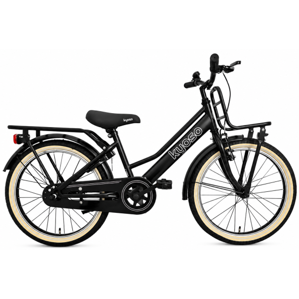 Kyoso - Kyoso Kinderfiets blossom classic 20 inch met remnaaf - mat zwart / roze