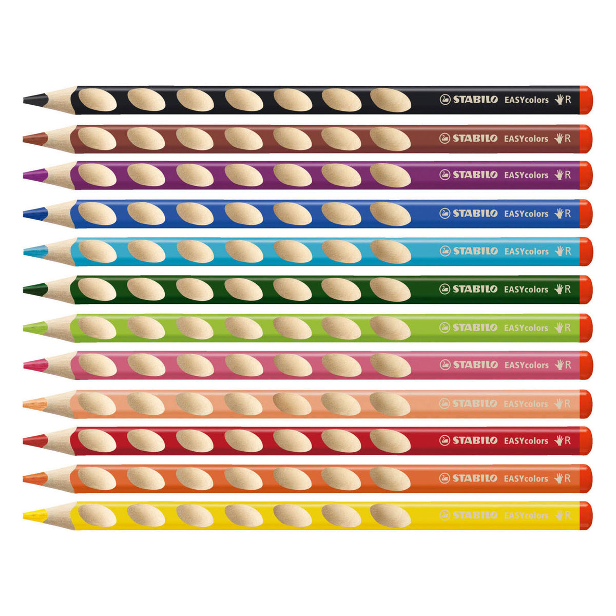 STABILO - STABILO easycolors kleurpotloden rechtshandig - 12 st. + puntenslijper