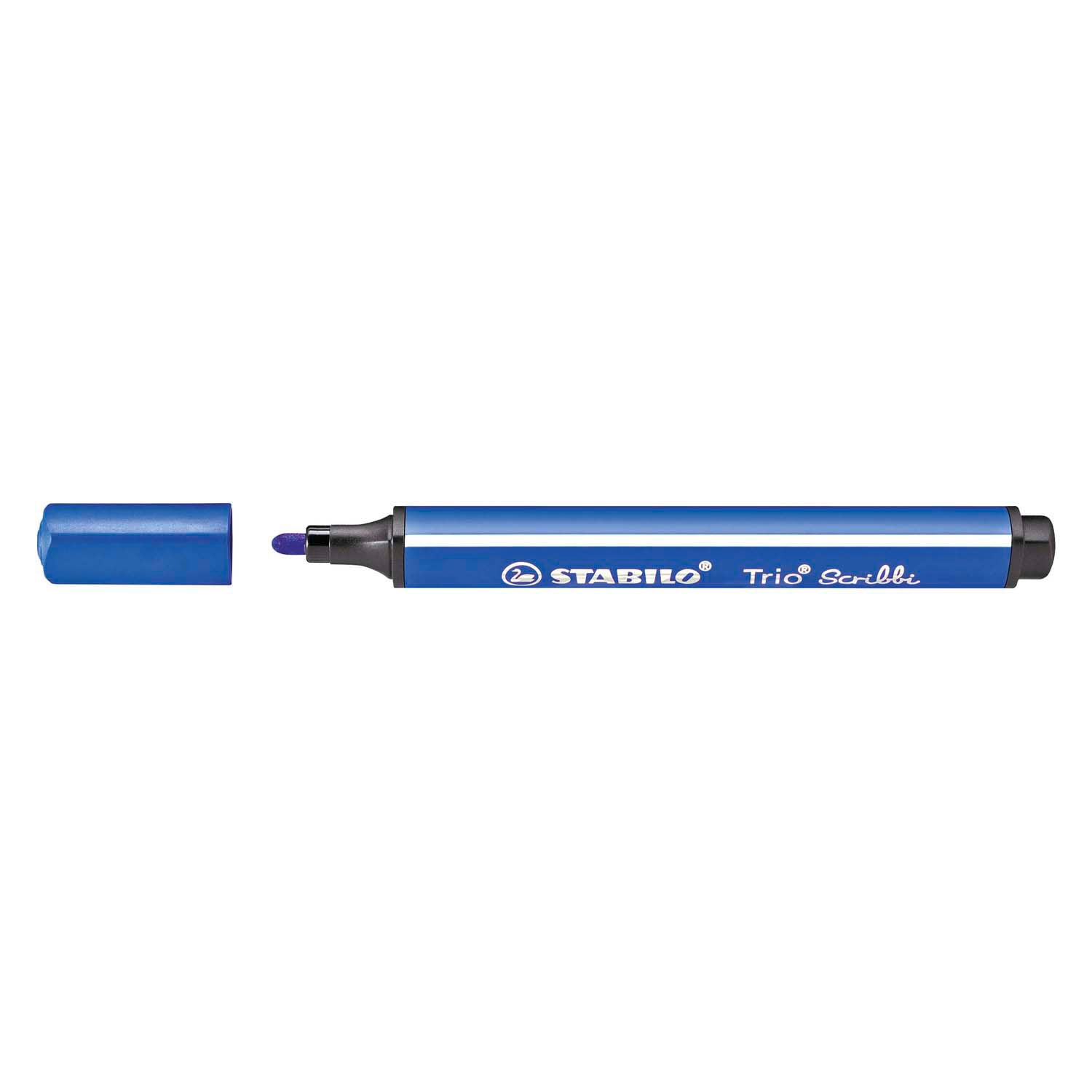 Stabilo - Stabilo trio scribbi - viltstift met meeverende punt - blauw