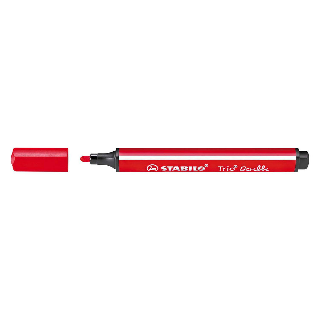 Stabilo - Stabilo trio scribbi - viltstift met meeverende punt - rood