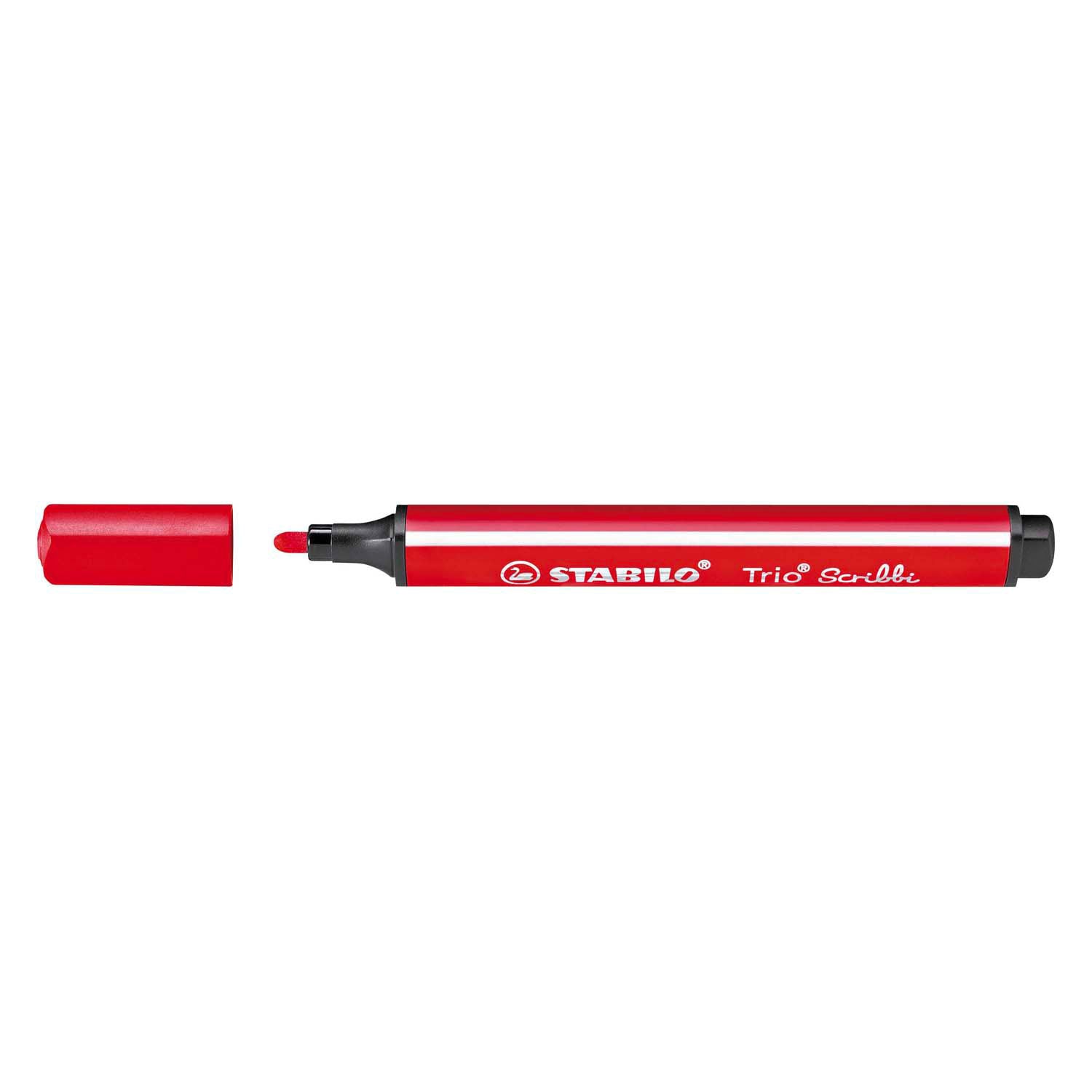 Stabilo - Stabilo trio scribbi - viltstift met meeverende punt - rood