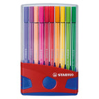 Stabilo - Stabilo pen 68 - viltstift - colorparade - set 20 stuks- rood