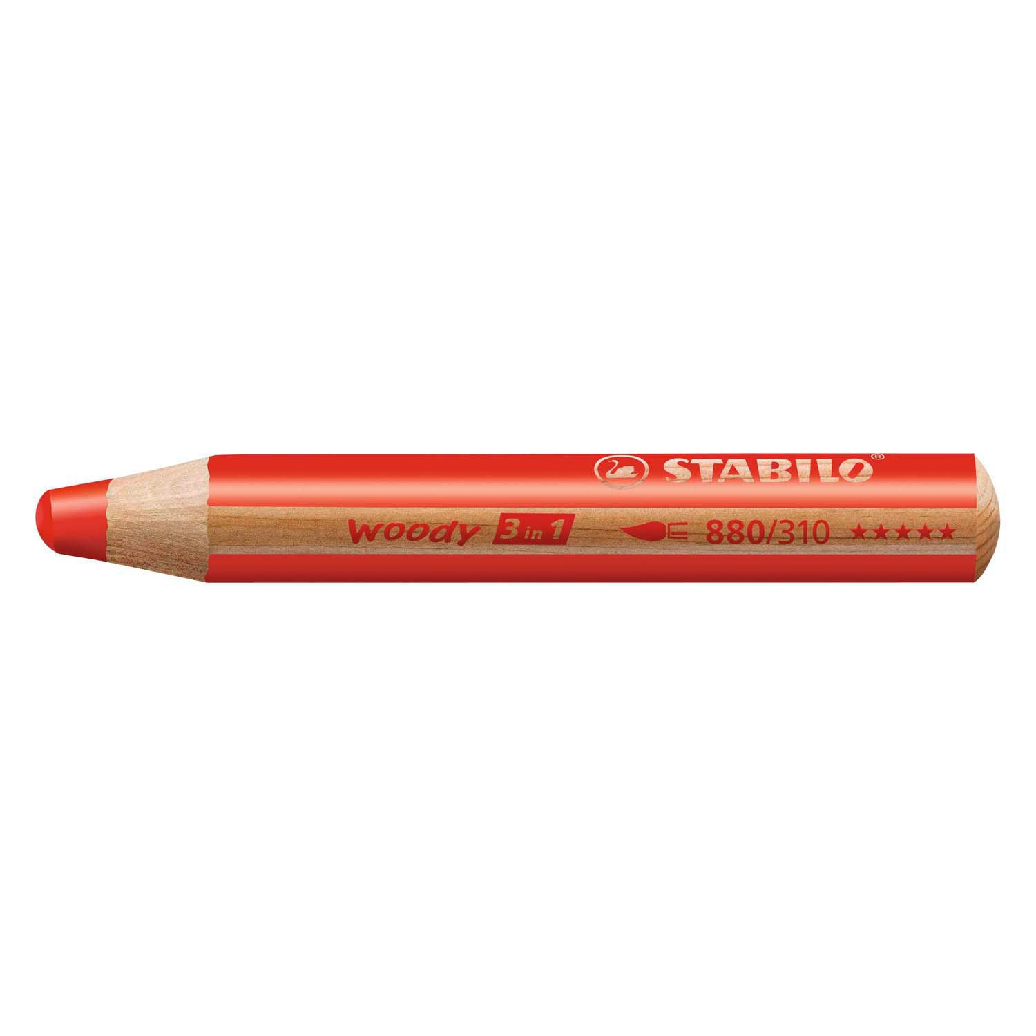 STABILO - STABILO woody 3 in 1 - multitalent kleurpotlood - rood