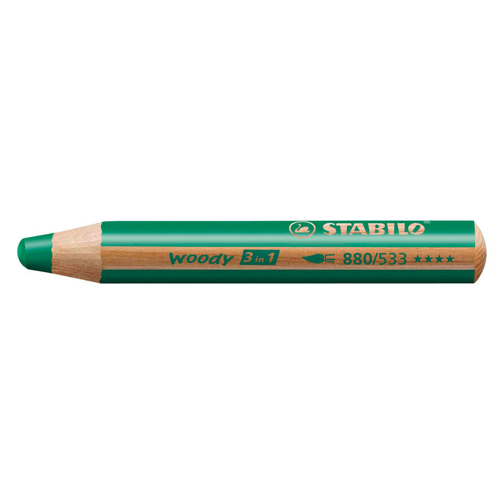 Stabilo woody 3 in 1 - multitalent potlood - donkergroen