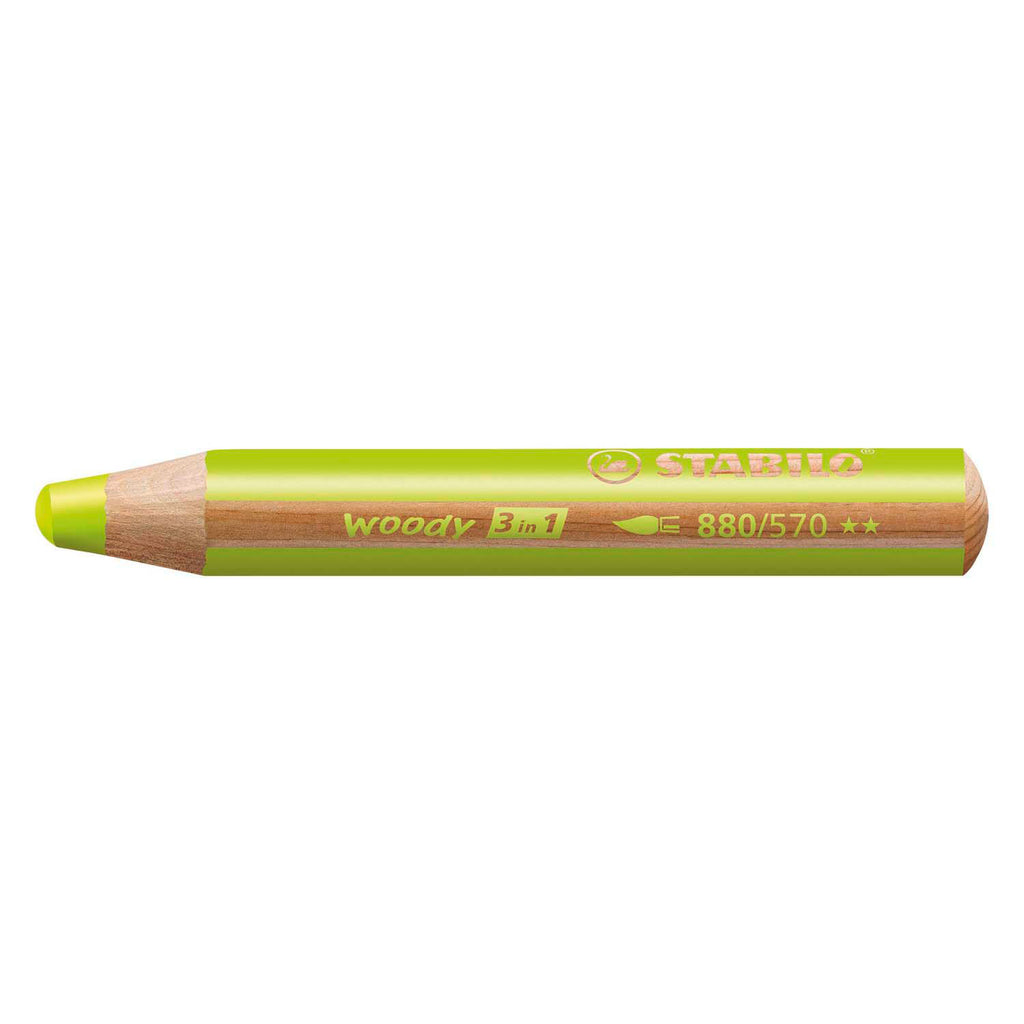 Stabilo woody potlood - 3 in 1 - bladgroen