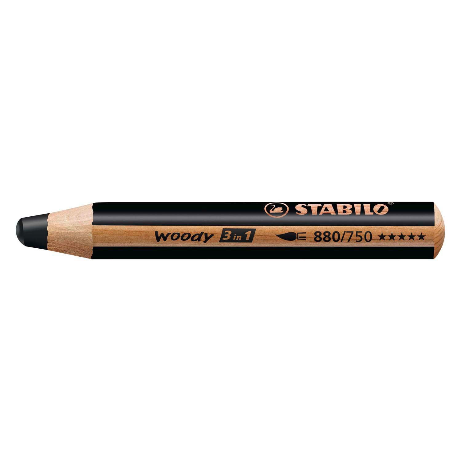 Stabilo woody 3 in 1 - multitalent kleurpotlood - zwart
