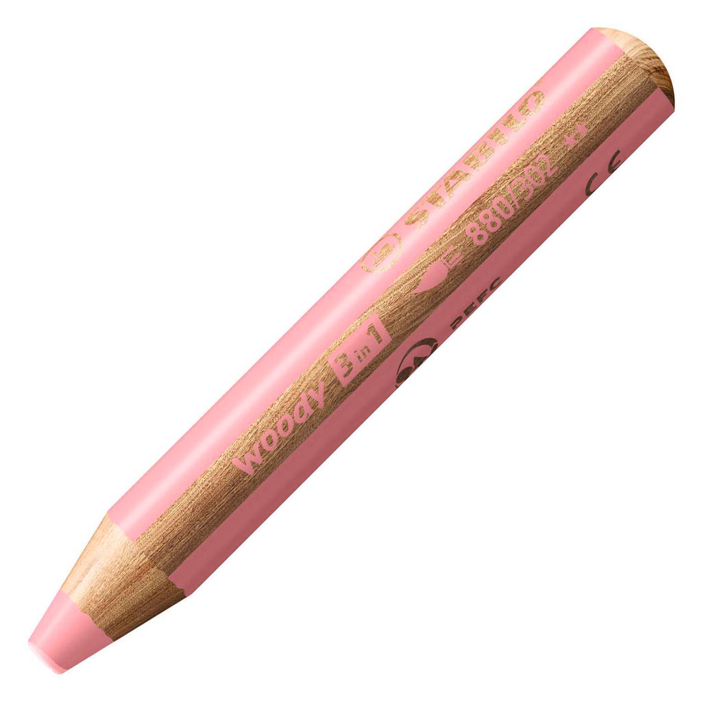 Stabilo woody 3 in 1 - multitalent kleurpotlood - pastel roze