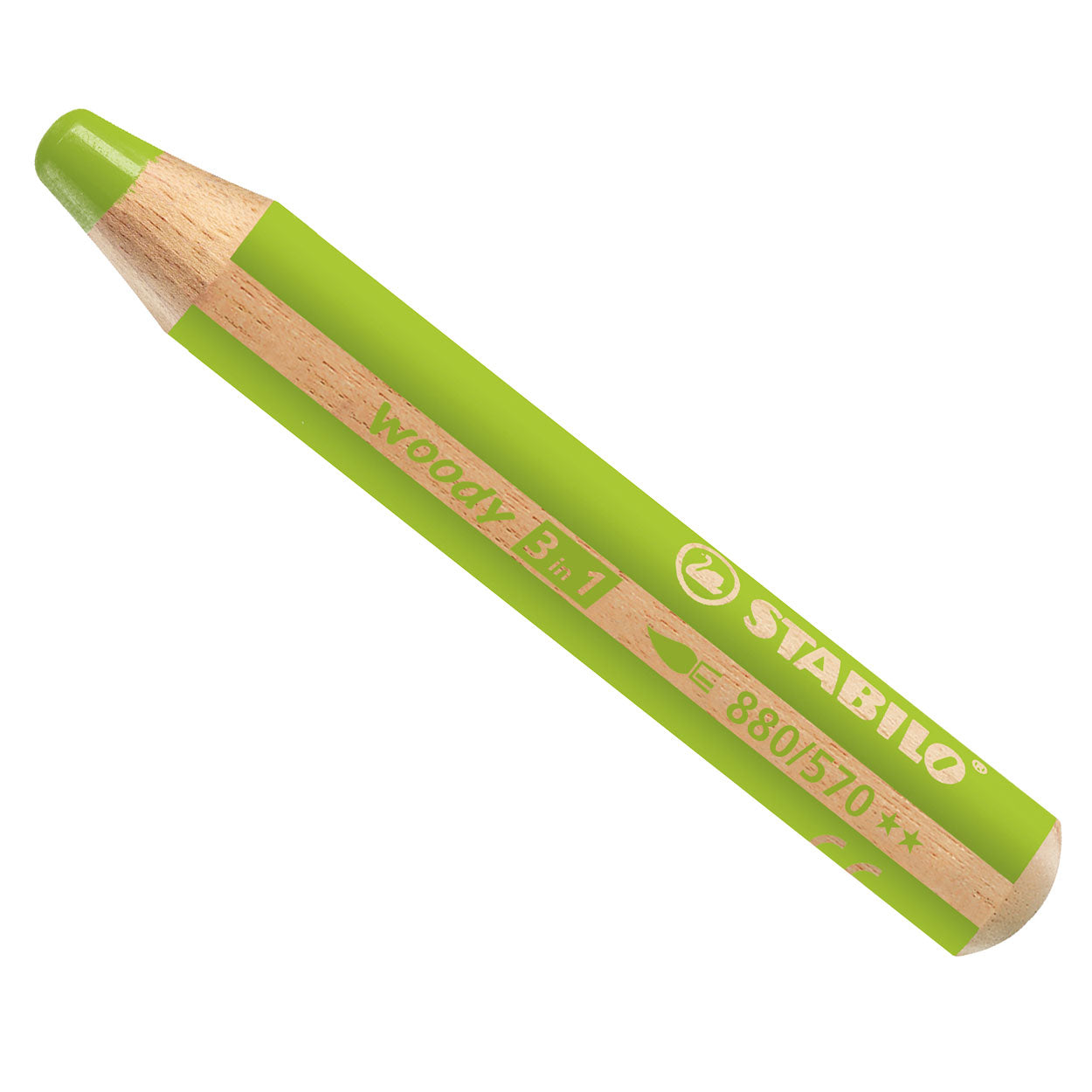 Stabilo woody potlood - 3 in 1 - bladgroen