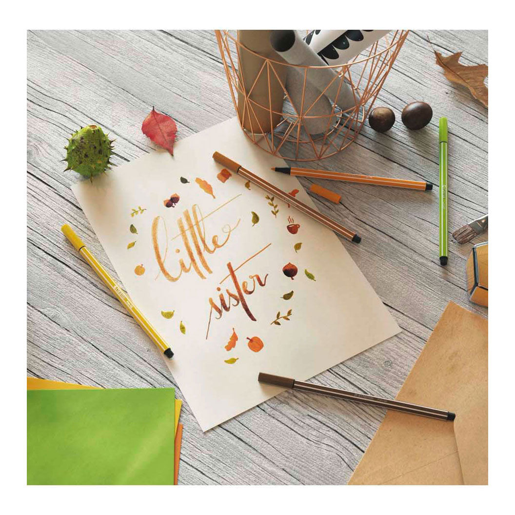 Stabilo pen 68 - premium viltstift - zwart - doos 10 stuks