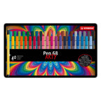 Stabilo - Stabilo pen 68 - viltstift - metalen doos met 40 stuks
