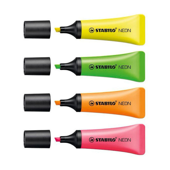 Stabilo neon - markeerstift - set met 4 stuks