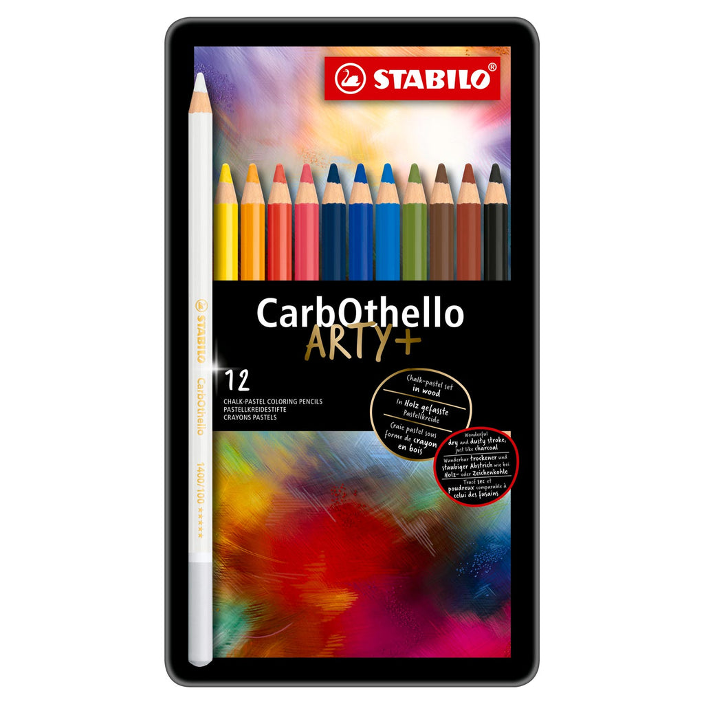 Stabilo - Stabilo carbothello - kalkpastel kleurpotlood - metalen set 12 st.