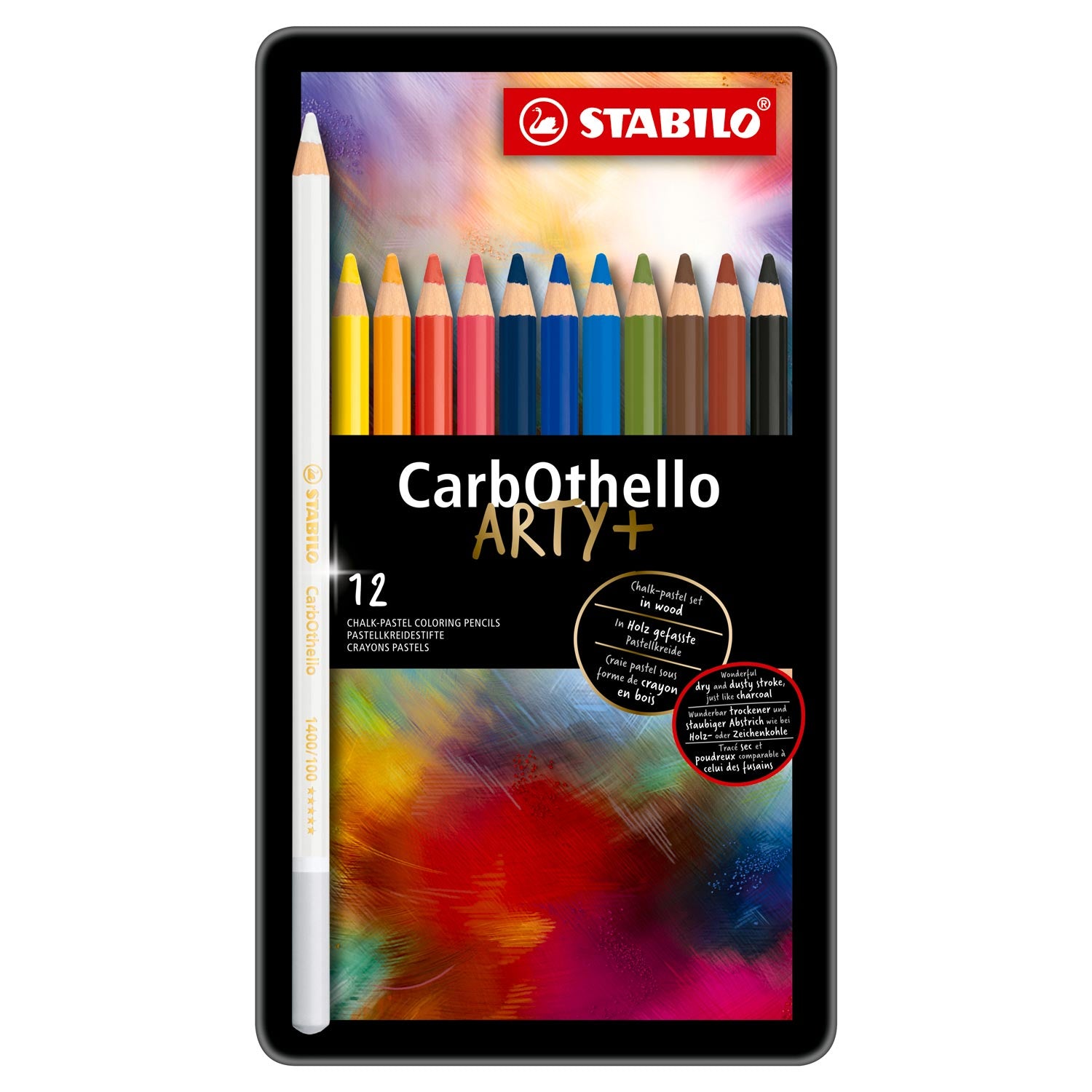 Stabilo - Stabilo carbothello - kalkpastel kleurpotlood - metalen set 12 st.