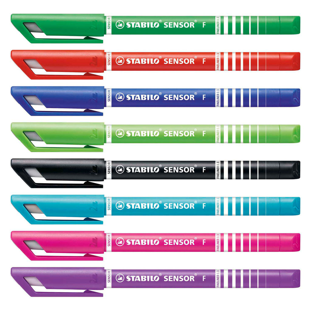 Stabilo sensor fineliner etui 8 kleuren