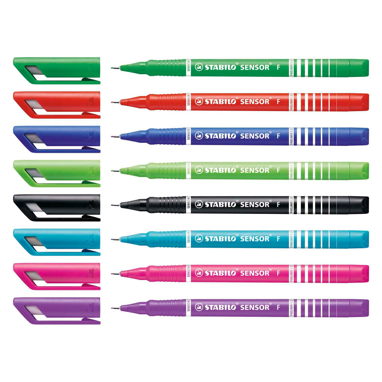 Stabilo sensor fineliner etui 8 kleuren