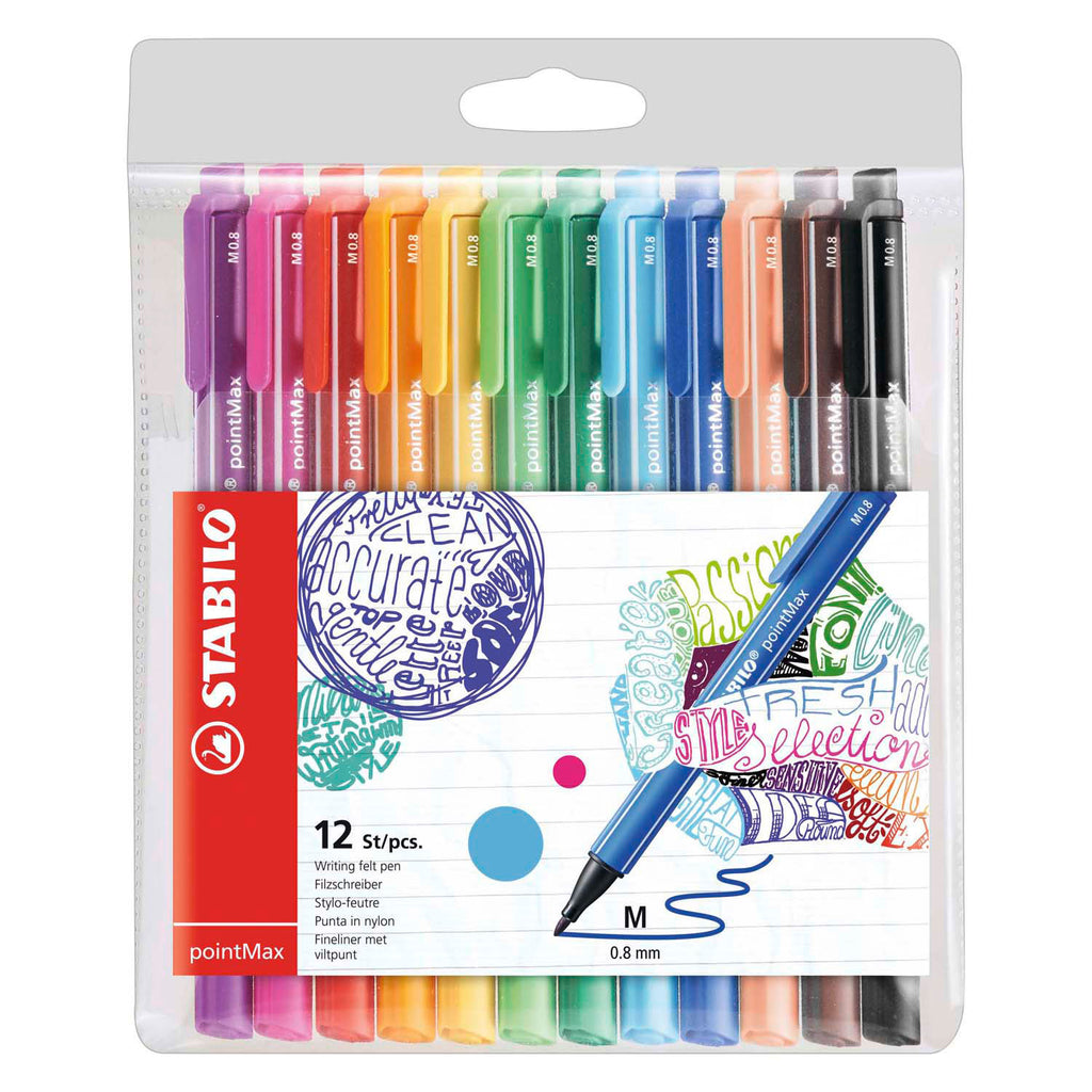 STABILO - STABILO pointmax fineliners in etui - 12 stuks
